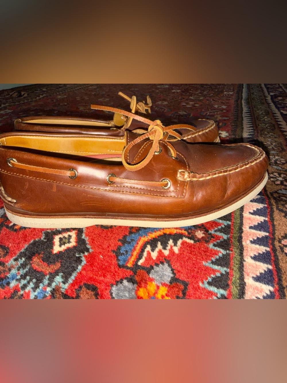 Sperry Gold Cup Chestnut Leather 2-Eye Boat Shoes